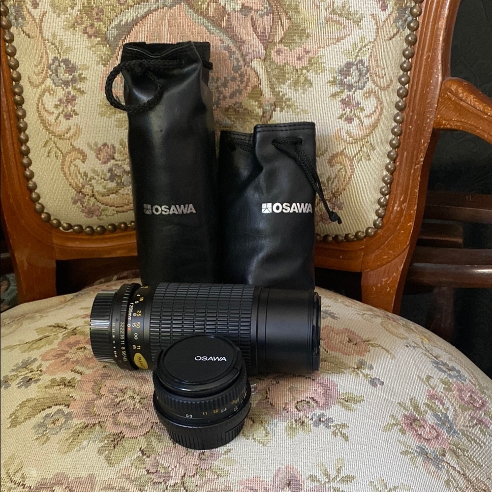 Black Camera Lens Set